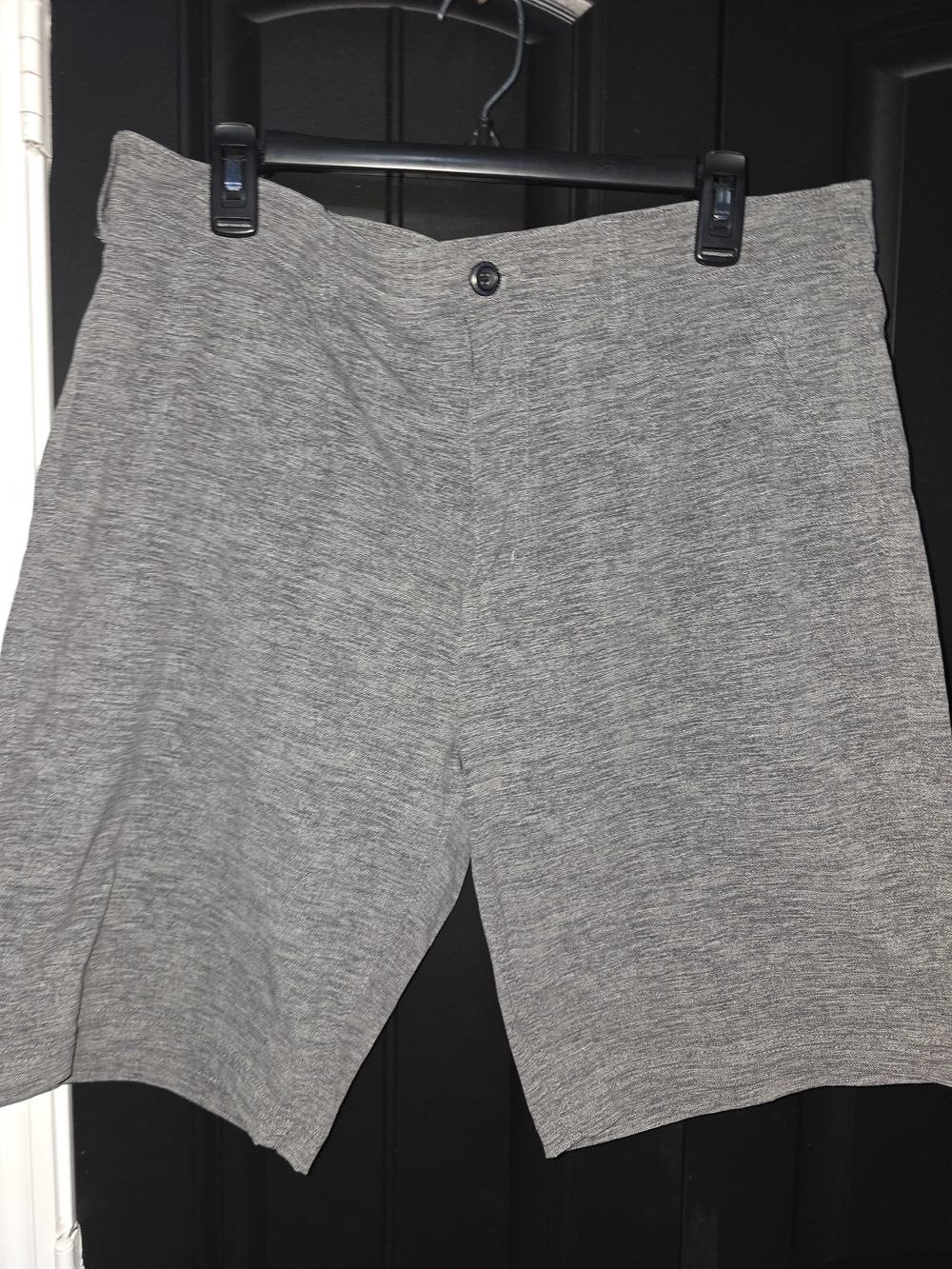 Eddie Bauer Heather Gray Flat-Front Men's Shorts